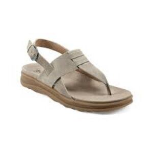 Earth Tan Sandals with Adjustable Strap and Cushioned Footbed